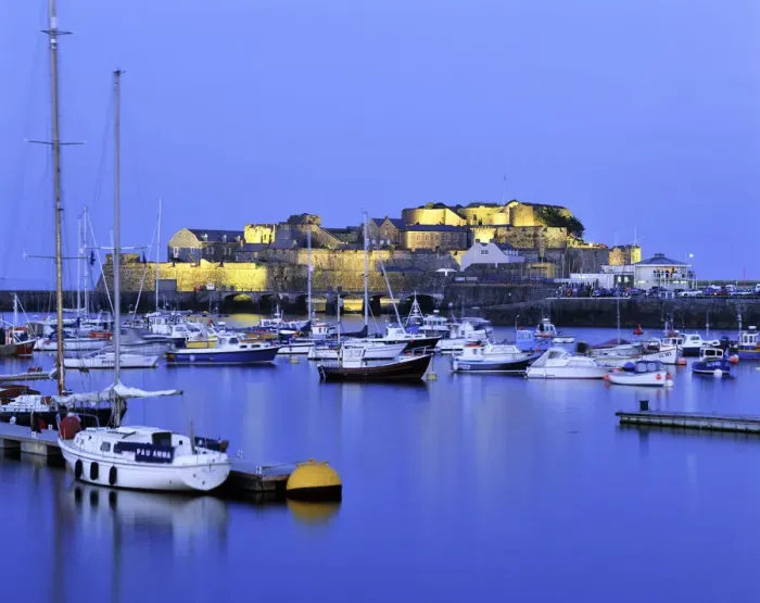 Framed Print : Castle Cornet at Night, St. Peter Port, Guernsey, Channel Islands Framed Print : Castle Cornet at Night, St. Peter Port, Guernsey, Channel Islands