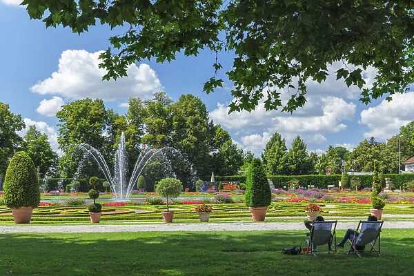 Castle grounds, Ludwigsburg Residental Palace, Ludwigsburg, Neckartal Valley, Baden-Wurttemberg, Germany