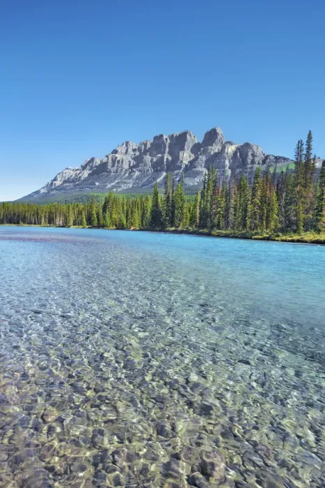 Framed Print : Castle Mountain and Bow River - Canada, Alberta, Banff National Park Framed Print : Castle Mountain and Bow River - Canada, Alberta, Banff National Park