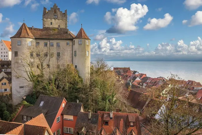Framed Print : Castle and old town of Meersburg, Baden-Wurttemberg, Germany Framed Print : Castle and old town of Meersburg, Baden-Wurttemberg, Germany