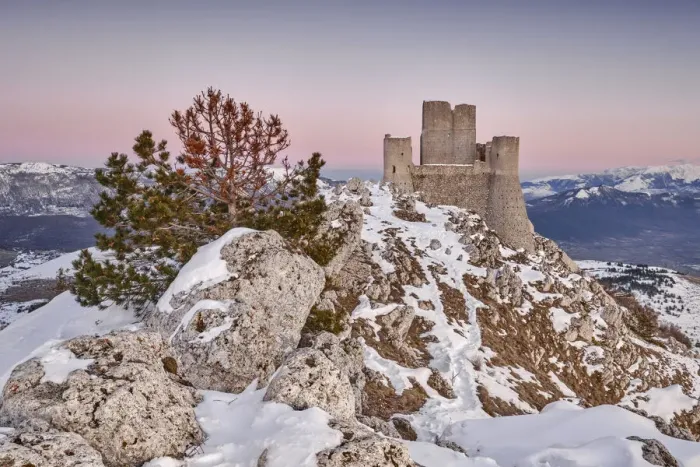 Framed Print : Castle of Rocca Calascio at dusk. Calascio, L Aquila province, Abruzzo, Italy Framed Print : Castle of Rocca Calascio at dusk. Calascio, L Aquila province, Abruzzo, Italy
