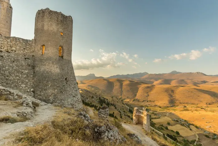 Framed Print : Castle of Rocca Calascio in the Gran Sasso and Monti della Laga National Park Europe