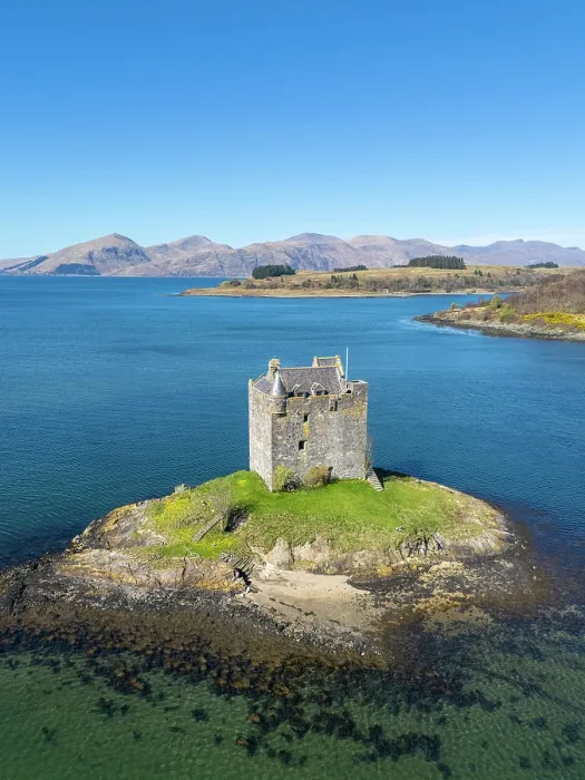 Framed Print : Castle Stalker, Loch Laich, Port Appin, Scotland, UK Framed Print : Castle Stalker, Loch Laich, Port Appin, Scotland, UK