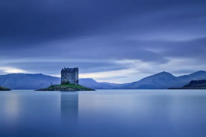 Framed Print : Castle Stalker on Loch Linnhe, Strathclyde Region, Scotland Framed Print : Castle Stalker on Loch Linnhe, Strathclyde Region, Scotland