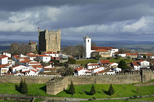 The castle and the12th century medieval citadel of Braganca. Tras-os-Montes, Portugal
