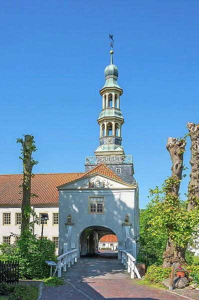 Castle tower of Dornum, East Frisia, Lower Saxony, Germany