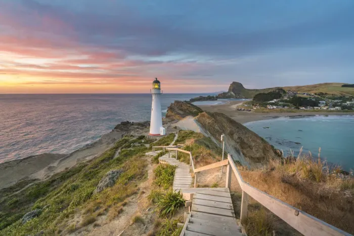 Framed Print : Castlepoint lighthouse at dawn. Castlepoint, Wairarapa region, North Island, New Zealand Framed Print : Castlepoint lighthouse at dawn. Castlepoint, Wairarapa region, North Island, New Zealand