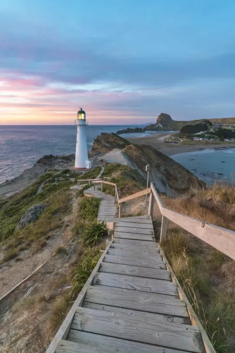 Framed Print : Castlepoint lighthouse at dawn. Castlepoint, Wairarapa region, North Island, New Zealand Framed Print : Castlepoint lighthouse at dawn. Castlepoint, Wairarapa region, North Island, New Zealand