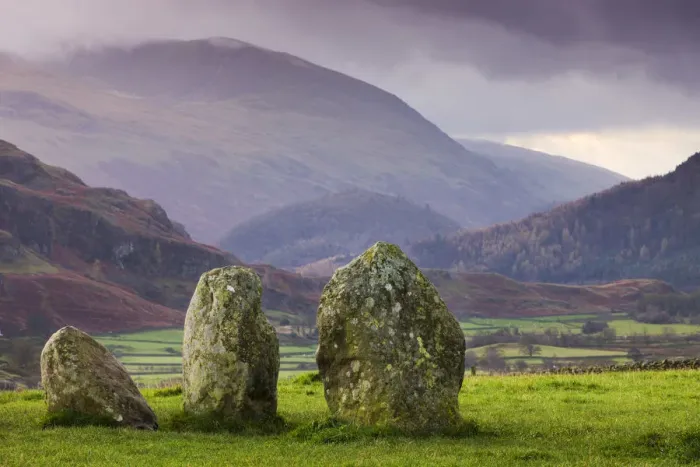 Framed Print : Castlerigg Stone Circle and mountains, Lake District National Park, Cumbria, England, UK