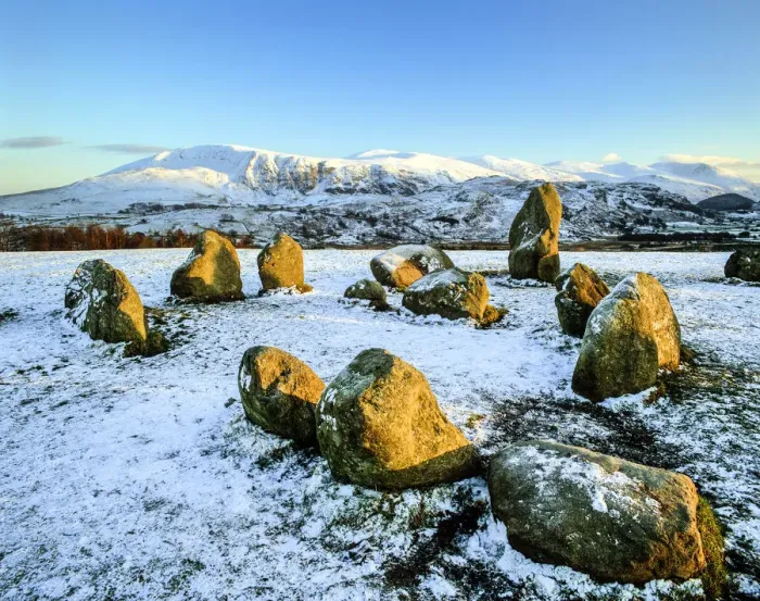 Framed Print : Castlerigg Stone Circle in Winter, Lake District National Park, Cumbria, England Framed Print : Castlerigg Stone Circle in Winter, Lake District National Park, Cumbria, England