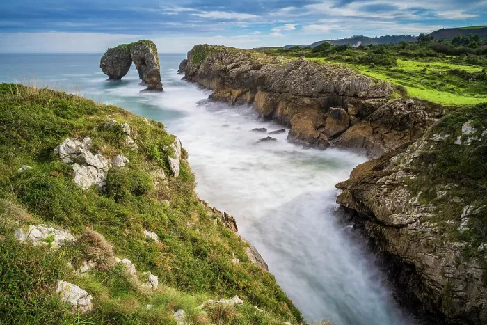 Framed Print : Castro de las gaviotas rock, Llanes, Asturias, Spain Framed Print : Castro de las gaviotas rock, Llanes, Asturias, Spain