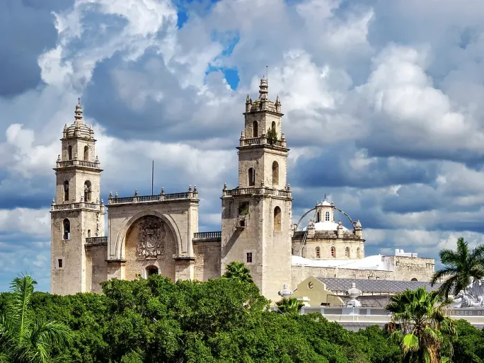 Framed Print : Catedral of San Ildefonso, elevated view, Plaza Grande, Merida, Yucatan State, Mexico Framed Print : Catedral of San Ildefonso, elevated view, Plaza Grande, Merida, Yucatan State, Mexico