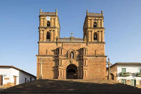 Cathedral of Barichara at Dawn, Barichara, Santander, Colombia, South America