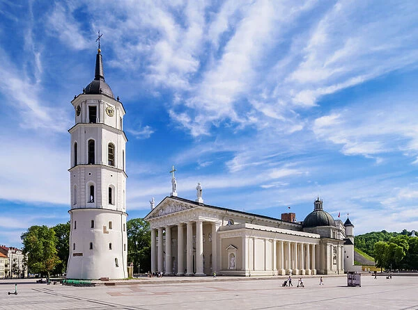 Cathedral Basilica of St Stanislaus and St Ladislaus and Bell Tower, Old Town, Vilnius, Lithuania