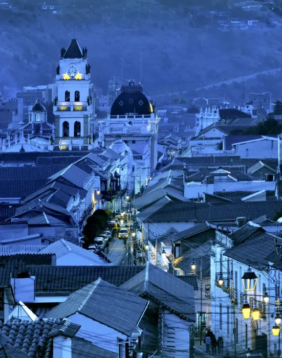 Framed Print : Cathedral Clock Tower, Colonial Streets And Rooftops, Sucre, Bolivia Framed Print : Cathedral Clock Tower, Colonial Streets And Rooftops, Sucre, Bolivia