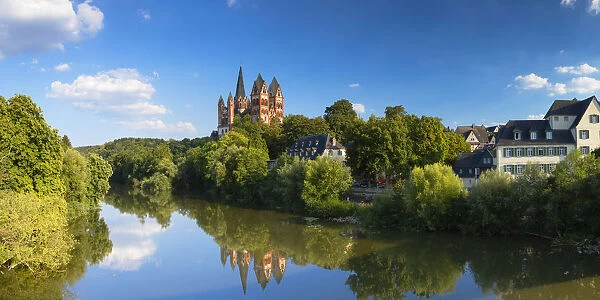 Cathedral (Dom) and River Lahn, Limburg, Hesse, Germany