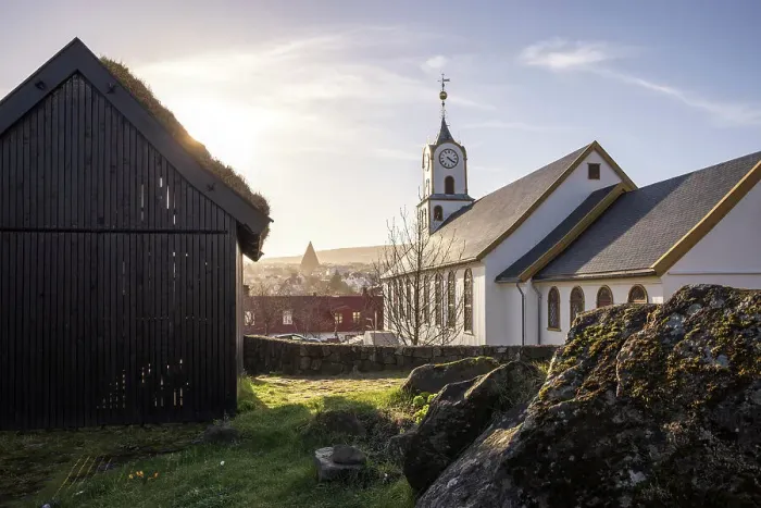 Framed Print : The cathedral in the historic center of Torshavn. Island of Streymoy. Faroe Islands Framed Print : The cathedral in the historic center of Torshavn. Island of Streymoy. Faroe Islands