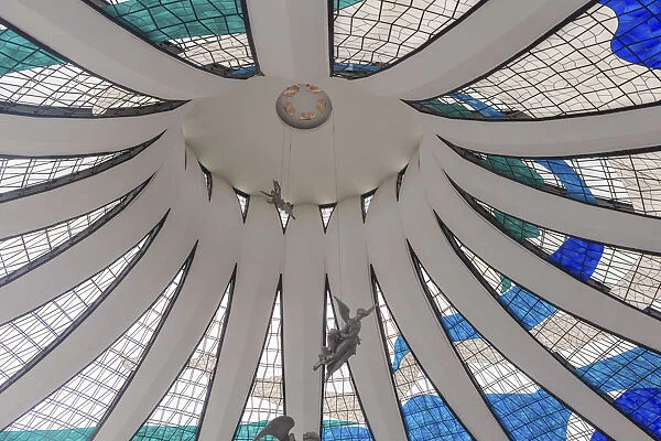 Cathedral interior, 1970, Oscar Niemeyer, Brasilia, Brazil