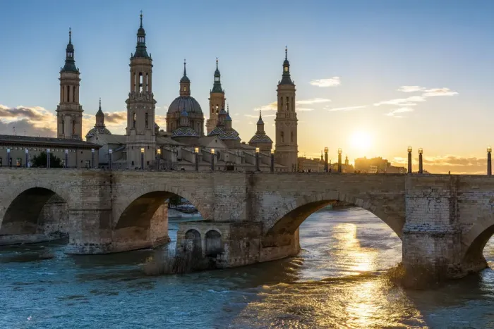 Framed Print : Cathedral of Our Lady of the Pillar and stone bridge at sunset. Zaragoza, Aragon, Spain Framed Print : Cathedral of Our Lady of the Pillar and stone bridge at sunset. Zaragoza, Aragon, Spain