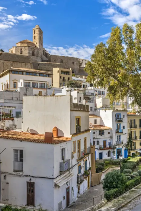 Framed Print : Cathedral and old town skyline, Dalt Vila, Ibiza, Balearic Islands, Spain Framed Print : Cathedral and old town skyline, Dalt Vila, Ibiza, Balearic Islands, Spain