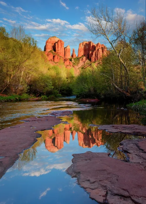 Framed Print : Cathedral Rock reflection in Coconino National Forest, Sedona, Arizona, USA Framed Print : Cathedral Rock reflection in Coconino National Forest, Sedona, Arizona, USA