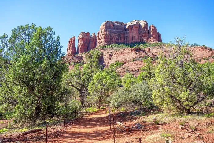 Framed Print : Cathedral Rock seen from Cathedral Rock Trail, Sedona, Arizona, USA Framed Print : Cathedral Rock seen from Cathedral Rock Trail, Sedona, Arizona, USA