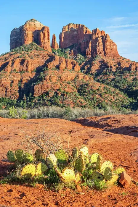 Framed Print : Cathedral Rock seen from Secret Slickrock, Sedona, Arizona, USA