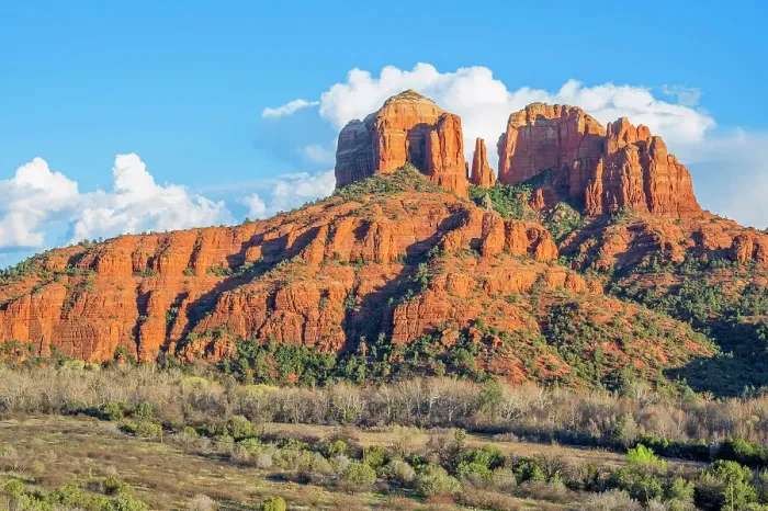 Framed Print : Cathedral Rock seen from Secret Slickrock, Sedona, Arizona, USA