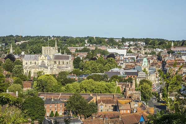Catherdral and skyline of Winchester, Hampshire, England, UK