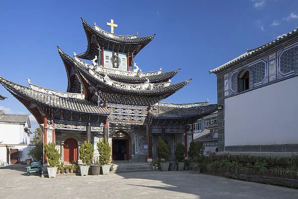 Catholic church, Dali, Yunnan, China