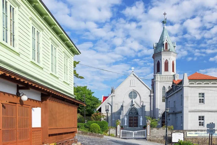 Framed Print : Catholic Church, Motomachi, Hakodate, Hokkaido, Japan