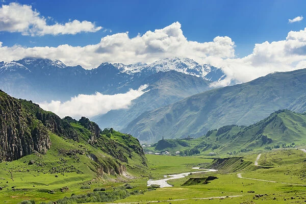 Caucasus mountain range. Khevi-Kazbegi region, Georgia. Caucasus