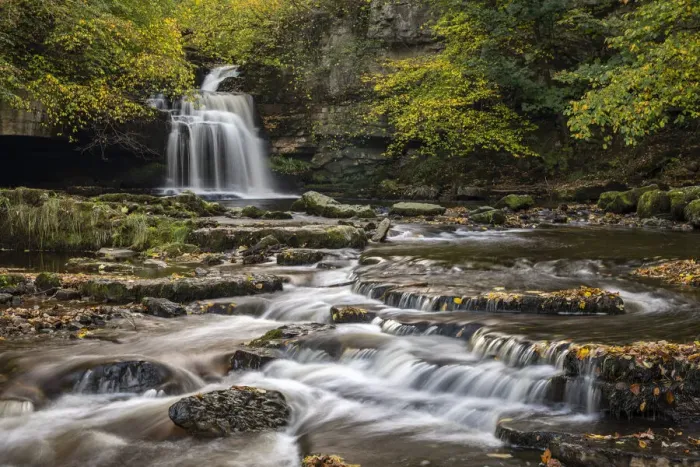 Framed Print : Cauldron Falls waterfall on Walden Beck in the village of West Burton Framed Print : Cauldron Falls waterfall on Walden Beck in the village of West Burton