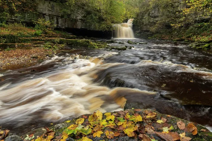 Framed Print : Cauldron Falls waterfall at West Burton in the Yorkshire Dales National Park, Yorkshire, England. Autumn (November) 2022 Framed Print : Cauldron Falls waterfall at West Burton in the Yorkshire Dales National Park, Yorkshire, England. Autumn (November) 2022