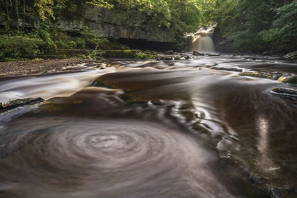 Cauldron Falls at West Burton in the Yorkshire Dales National Park, Yorkshire, England. Autumn (October) 2021