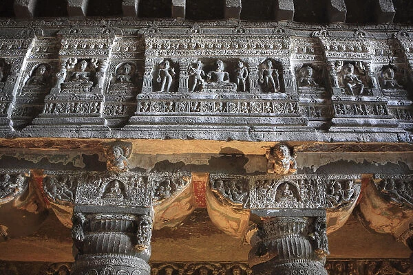Cave 26, chaitya (Buddhist temple), UNESCO World Heritage site, Ajanta, Maharashtra