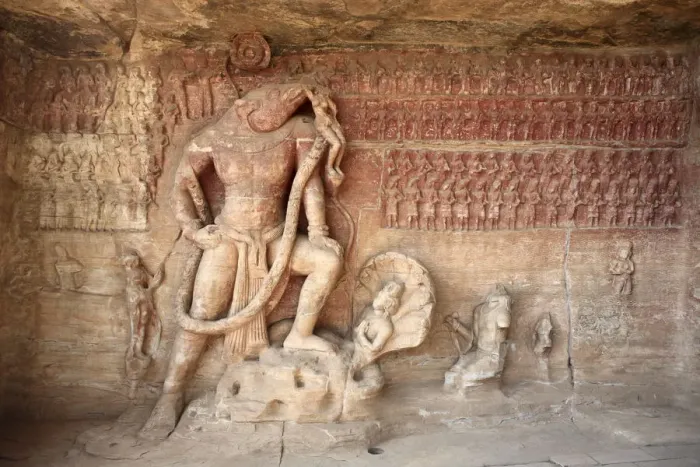 Framed Print : Cave 5, image of God Vishnu, Udaygiri, Madhya Pradesh, India Framed Print : Cave 5, image of God Vishnu, Udaygiri, Madhya Pradesh, India