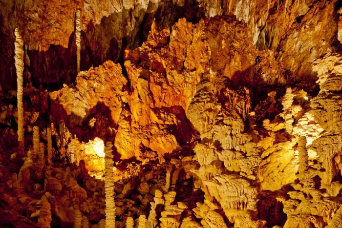 Framed Print : Cave Stalagmites, Grand Site de l Aven d Orgac, France Framed Print : Cave Stalagmites, Grand Site de l Aven d Orgac, France