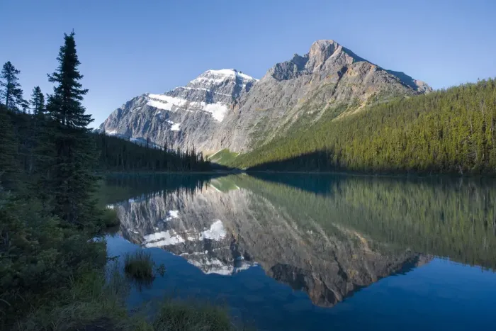 Framed Print : Cavell Lake and Mt. Edit Cavell, Jasper National Park, Alberta, Canada Framed Print : Cavell Lake and Mt. Edit Cavell, Jasper National Park, Alberta, Canada
