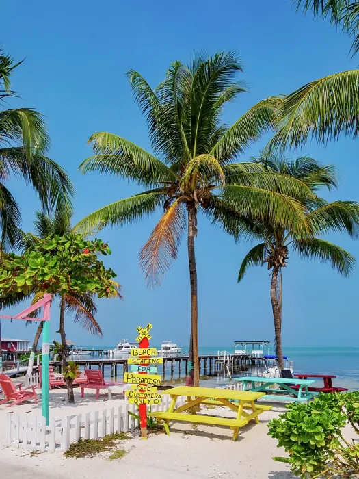 Framed Print : Caye Caulker Village Beach, Caye Caulker, Belize District, Belize Framed Print : Caye Caulker Village Beach, Caye Caulker, Belize District, Belize