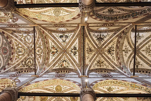 Ceiling of Basilica of Santa Anastasia, Verona, Veneto Province, Italy, Europe