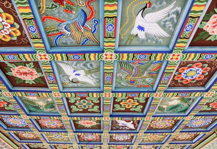Framed Print : Ceiling at Bongeunsa temple, Gangnam, Seoul, South Korea Framed Print : Ceiling at Bongeunsa temple, Gangnam, Seoul, South Korea