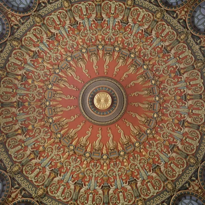 Framed Print : Ceiling of Romanian Athenaeum Concert Hall, Bucharest, Romania
