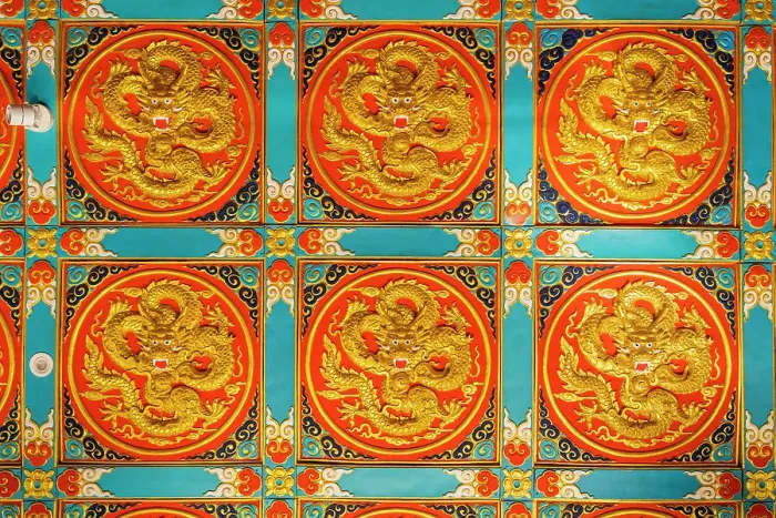 Framed Print : Ceiling at Sam San Shrine, Old town, Phuket, Thailand Framed Print : Ceiling at Sam San Shrine, Old town, Phuket, Thailand