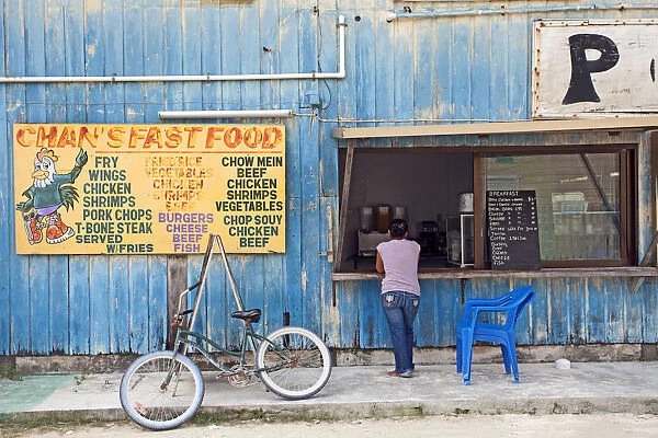 Central America, Belize, Belize district, Caye Caulker, Chans fast food and breakfast