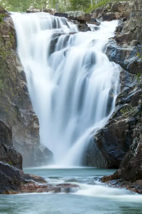 Framed Print : Central America, Belize, Mountain Pine Ridge, Big Rock Falls. General view of the falls Framed Print : Central America, Belize, Mountain Pine Ridge, Big Rock Falls. General view of the falls