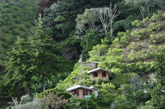 Framed Print : Central America, Costa Rica, Houses on the hillside Framed Print : Central America, Costa Rica, Houses on the hillside