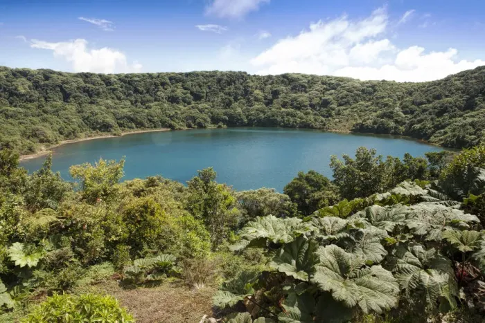 Framed Print : Central America, Costa Rica, Poas volcano - a crater lake at the active 2, 708-metre (8