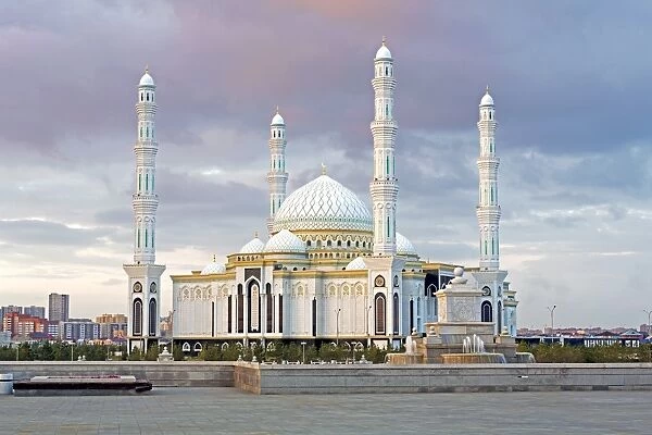 Central Asia, Kazakhstan, Astana, Hazrat Sultan Mosque, the largest in Central Asia