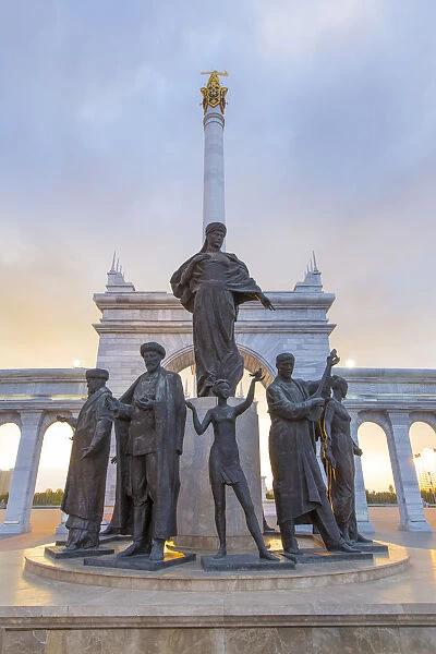 Central Asia, Kazakhstan, Astana, KazakYeli monument of Independence